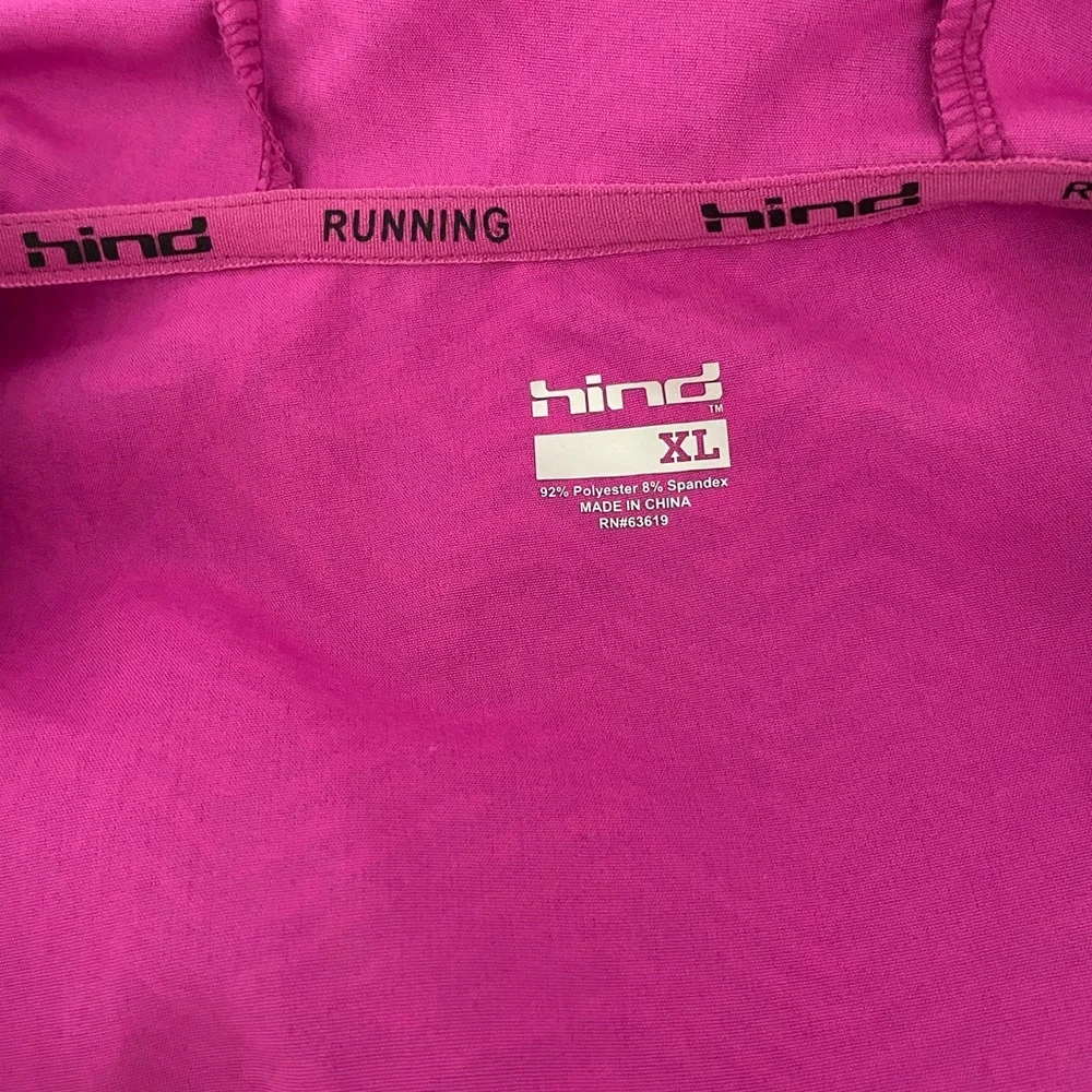 HIND Running Womens Pink/Purple Quarter Zip Windbreaker Hoodie Sz XL